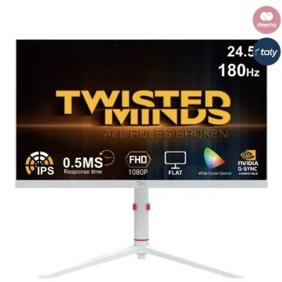Twisted Minds Frost Series 24" FHD 180Hz 0.5ms Fast IPS HDMI 2.1 Gaming Monitor - White
